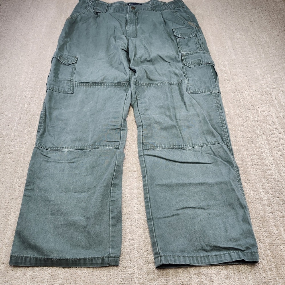 511 Tactical Pants Men 34x30 Green Double Knee Canvas Work Cargo Orginal
